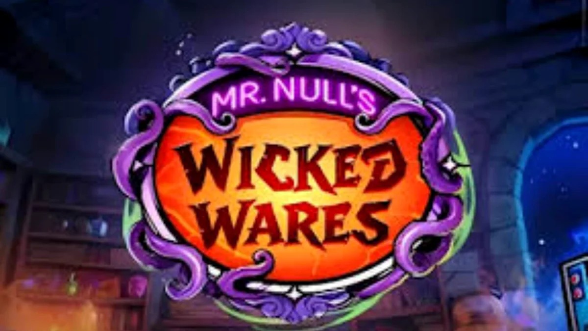 Tampilan visual slot Mr Null’s Wicked Wares dengan tema horor arkade